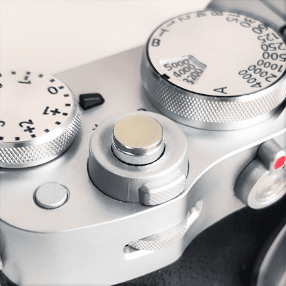 7mm brass shutter button close up