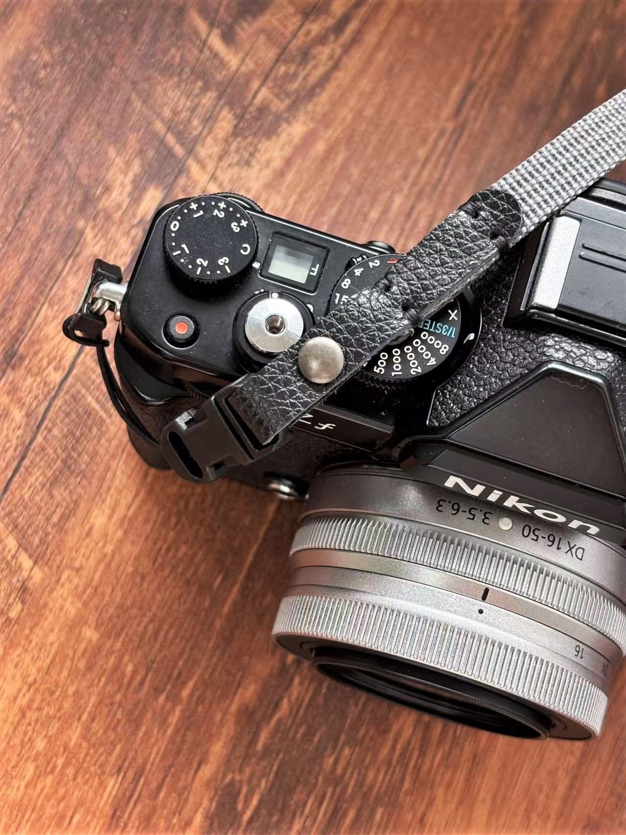 Canvas Camera Strap with Leather Connectors – 95cm Slim Neck Strap