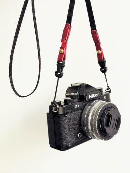Canvas Camera Strap with Leather Connectors – 95cm Slim Neck Strap