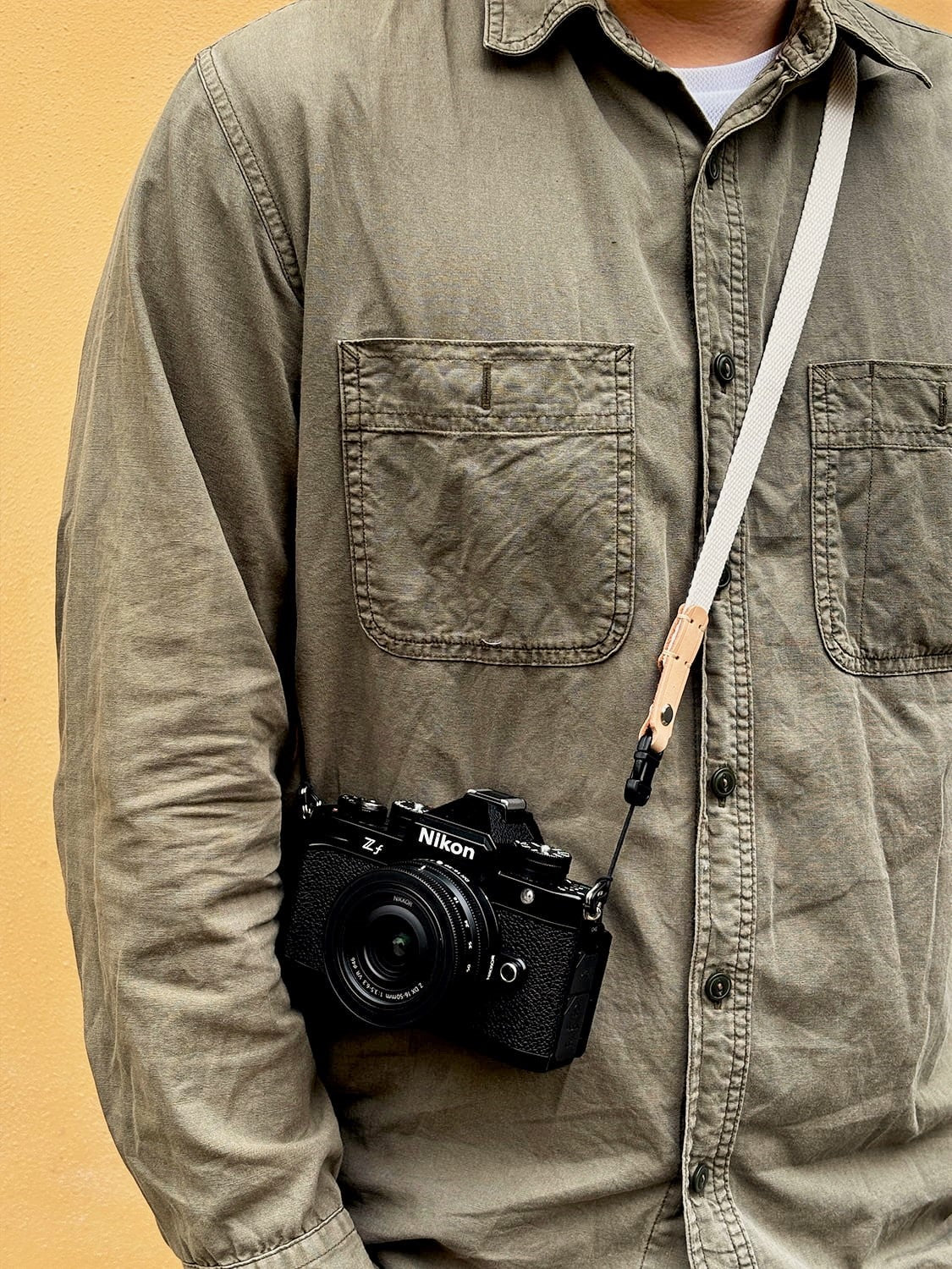 White Canvas Camera Strap – 95cm Slim Rope Style